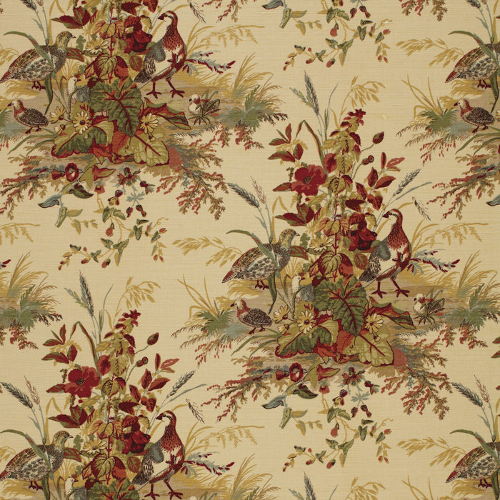 Schumacher Quail Meadow Fabric Perigold